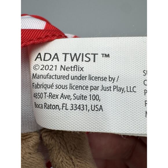 Ada Twist Scientist Just Play Plush Doll 12” Stuffed Animal Netflix 2021 - Picture 5 of 8
